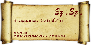 Szappanos Szirén névjegykártya